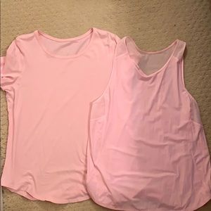 Lot of two Lululemon pink shirts